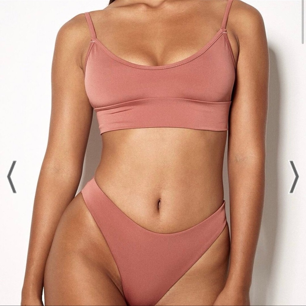 Gooseberry Seaside For You Bikini Crop Top - Rosebud